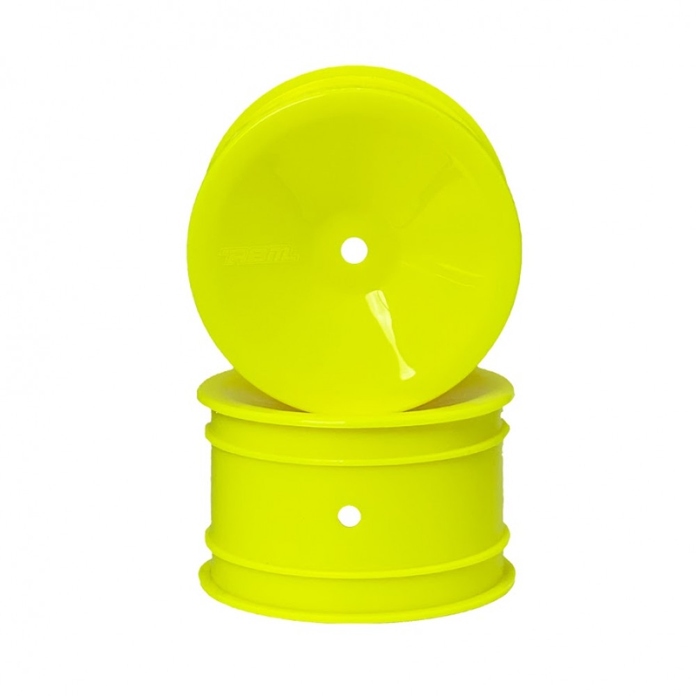 Amy Booth Models ABM40002-Y Rear Wheel for 1/10th Off Road 2wd/4wd - Yellow (2pcs)