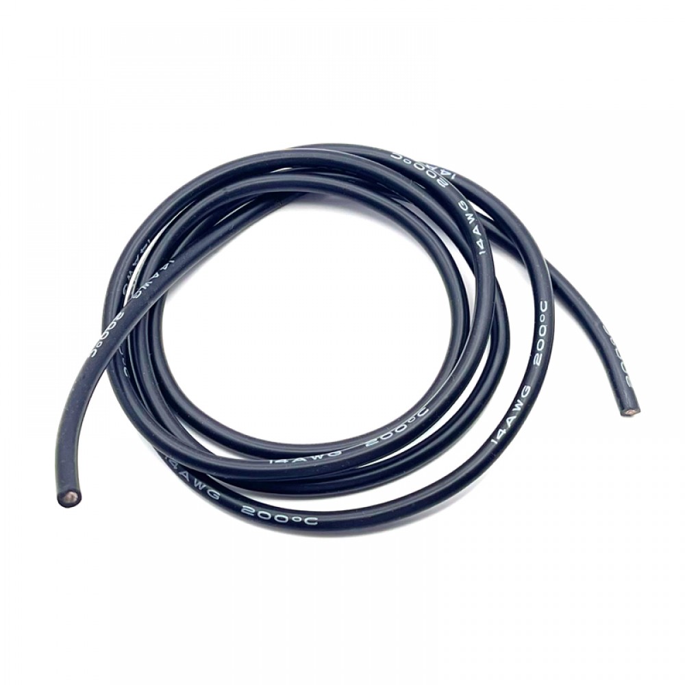 Amy Booth Models ABM30014 - 14awg Super Flex Black Silicone Wire 1 metre