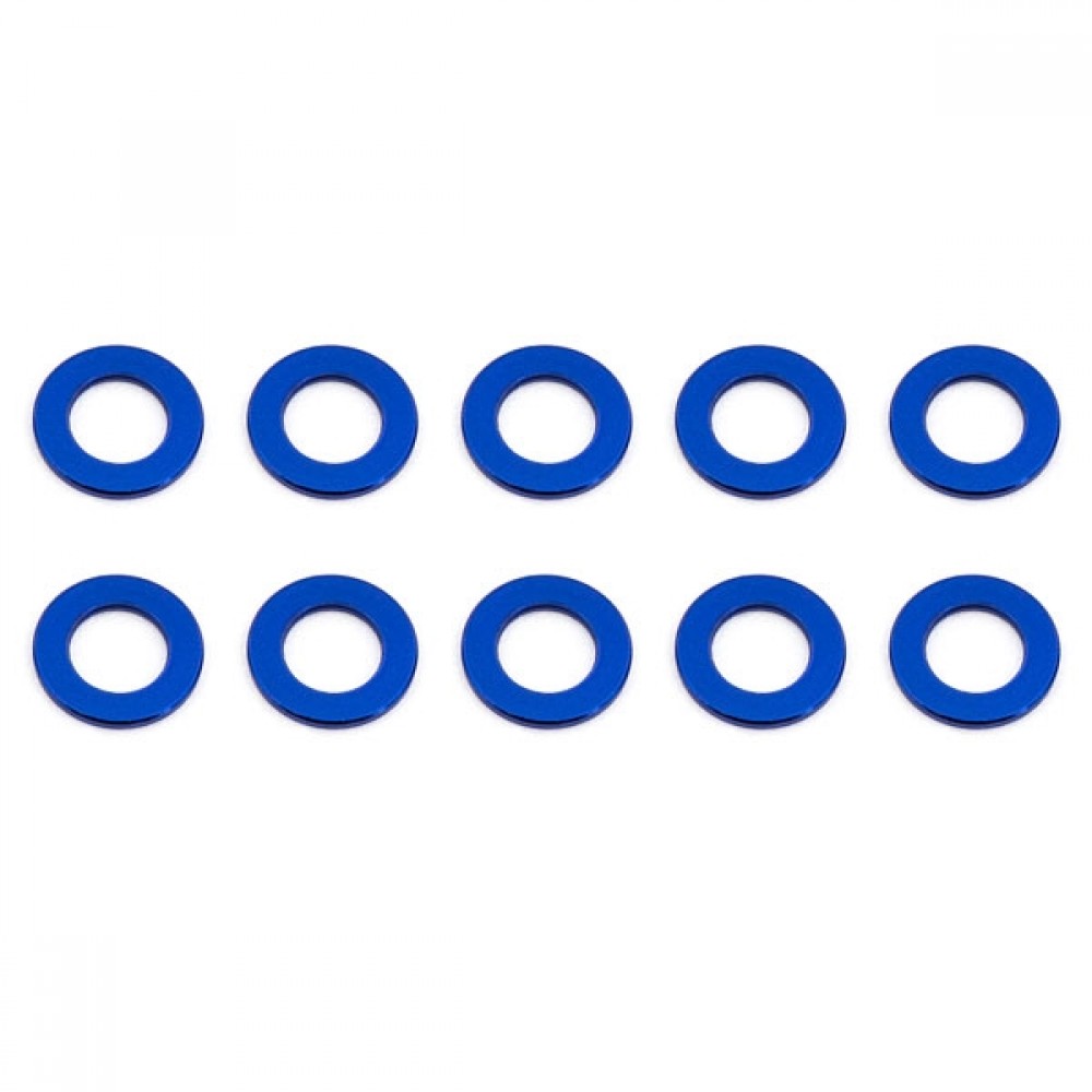 TEAM ASSOCIATED AS31381 BALLSTUD WASHERS 5.5 X 0.5MM BLUE ALUMINIUM X10