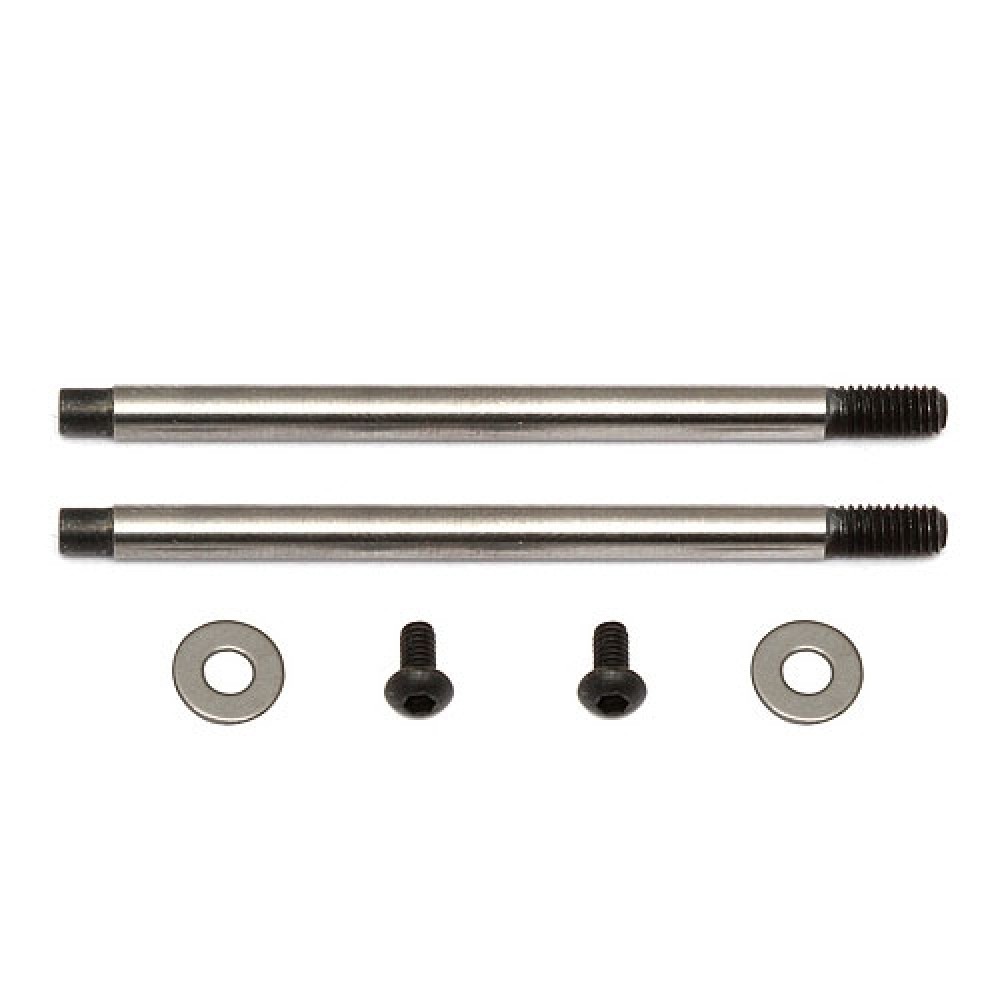 Team Associated AS91620 3X27.5 Shock Shaft V2 Chrome For AS91577/91578