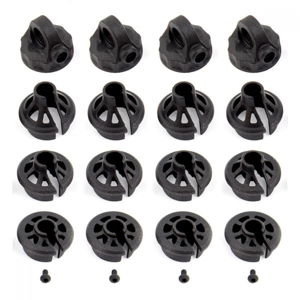 TEAM ASSOCIATED AS91814 B6.1 SHOCK CAPS AND SPRING CUPS