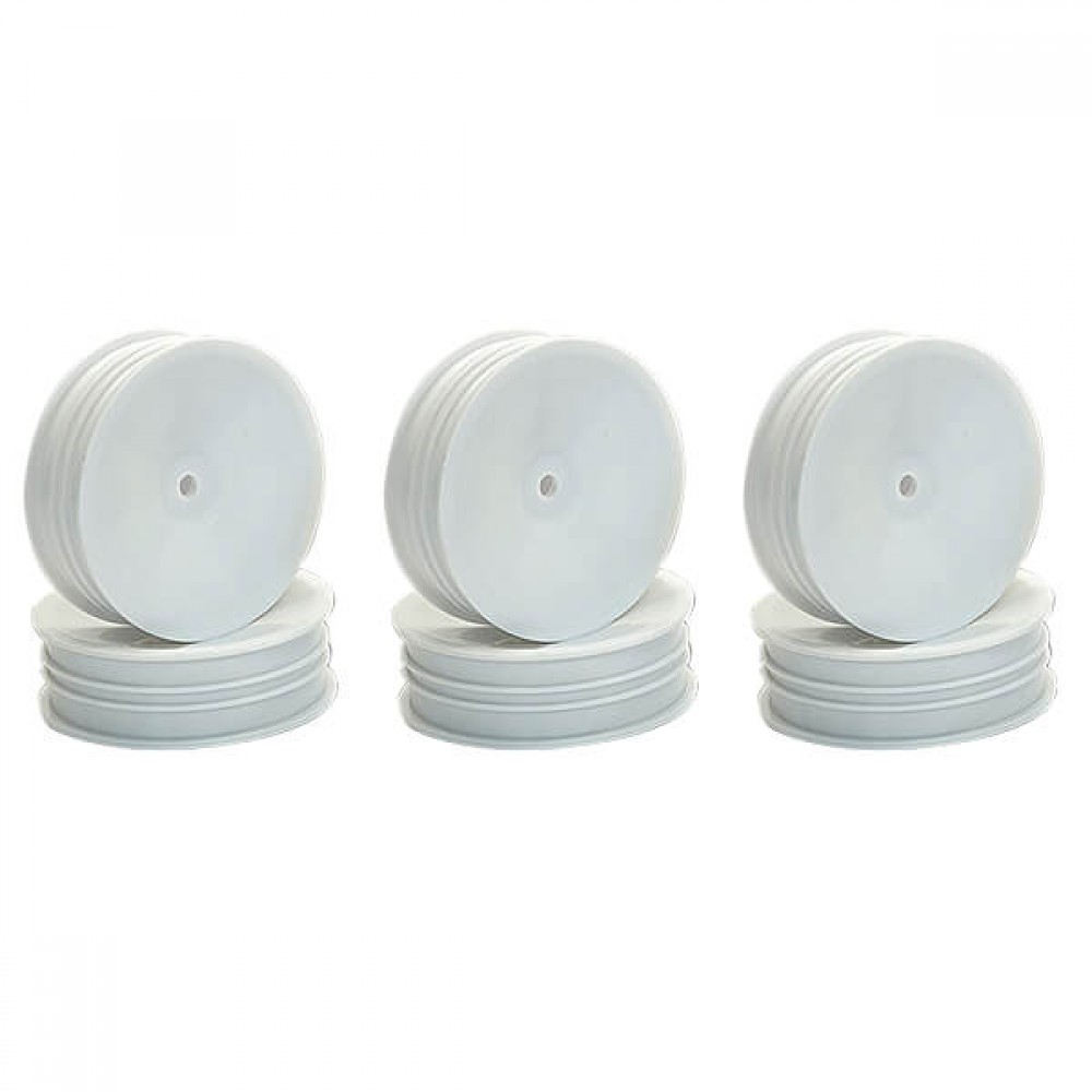 Centro C0260W 1/10 Dished Buggy Front 2WD Slim Wheel White - 3 Pairs