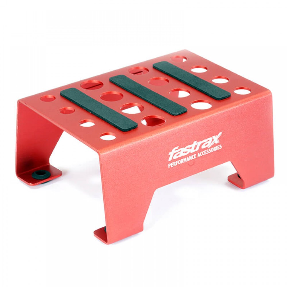 Fastrax FAST410R Aluminium Pit Stand with Magnetic Strip Red