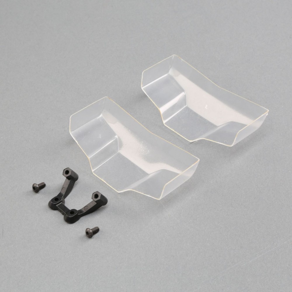 Team Losi Racing Z-TLR330010 Low Front Wing, Clear, with Mount (2)
