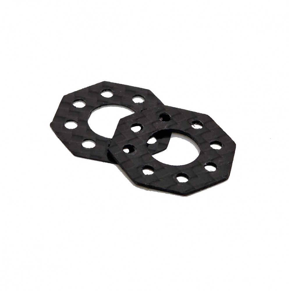 X-Partz DMS37 Carbon Fibre vented slipper pads - pr (LC Racing BHC-1)