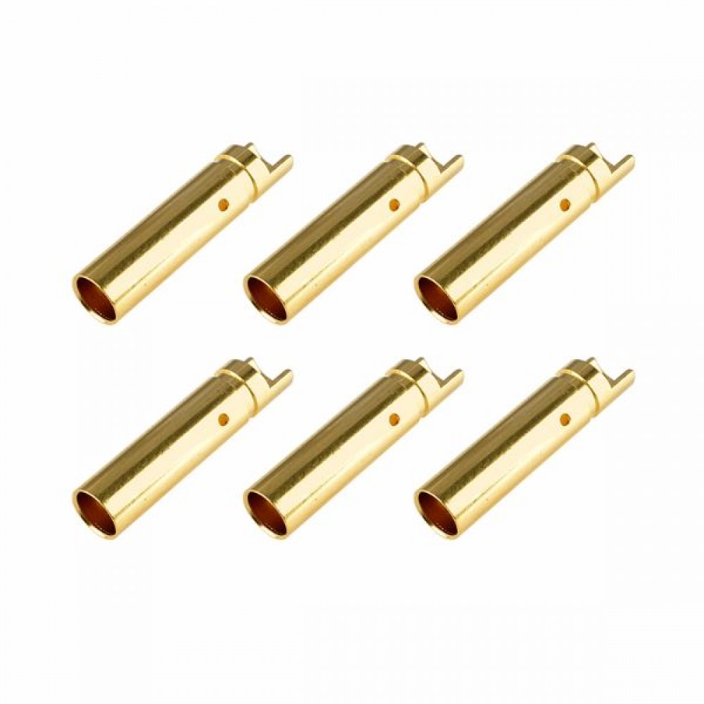 Corally C50162 Gold plated 4.0mm Bullit connectors - female type