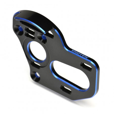 EXOTEK RACING EX2079 B6.3 Alloy Laydown or Layback Motor Plate - Dual Blue & Black