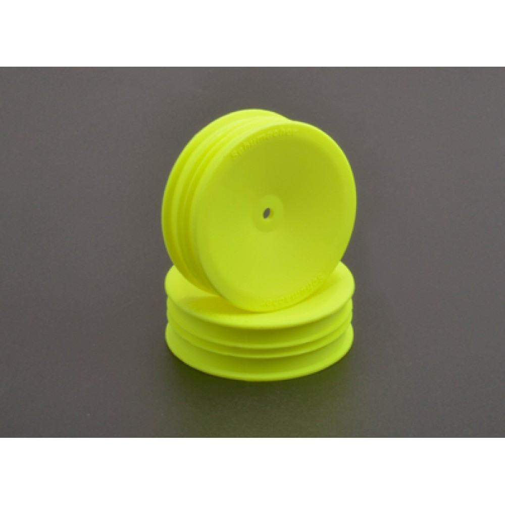 Schumacher U7454 Wheel Front Slim 2WD - Neon Yellow - pr