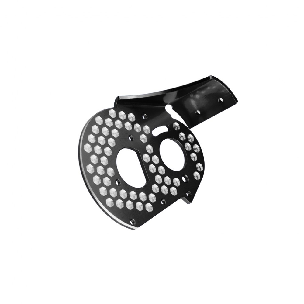 J Concepts JC2319-2 RC10 Aluminium Rear Motor Plate - Honeycomb - Black