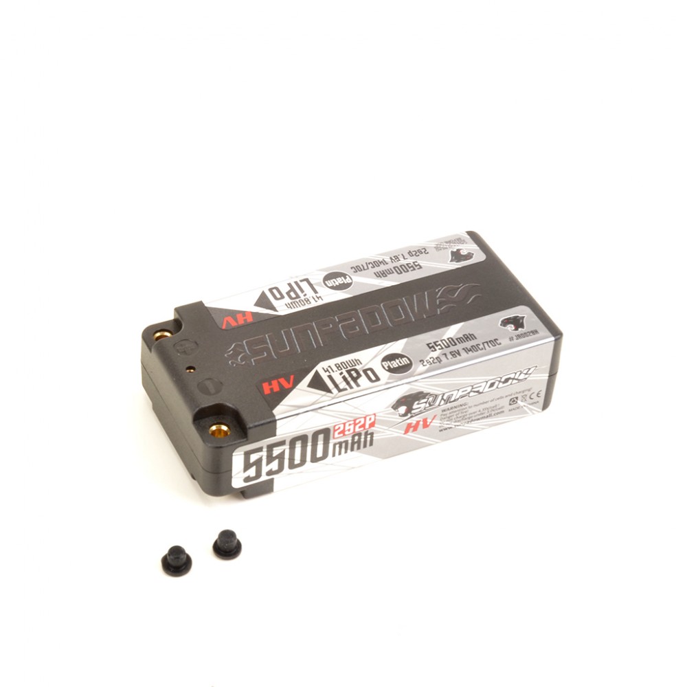 Sunpadow SUJA0028H LiPo 5500-2S2P-7.6V-140C Shorty Platin