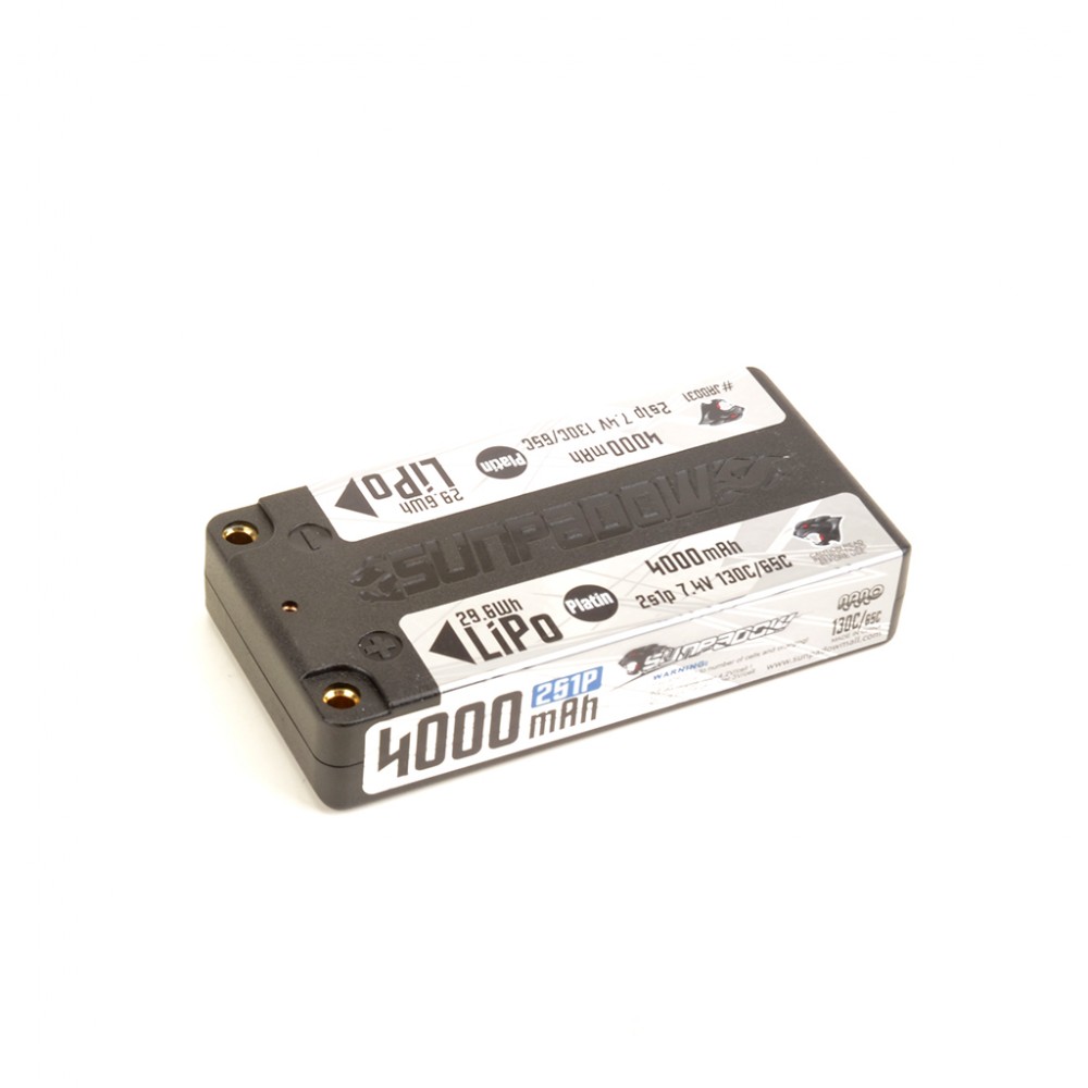 Sunpadow SUJA0031 LiPo 4000-2S1P-7.4V-130C LP Shorty Platin