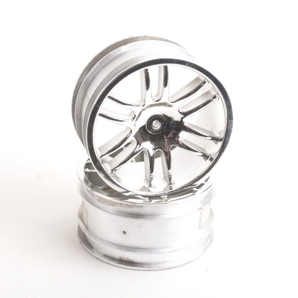 Schumacher U2351 Wheel; Twin 6 Spoke Chrome - Big 6