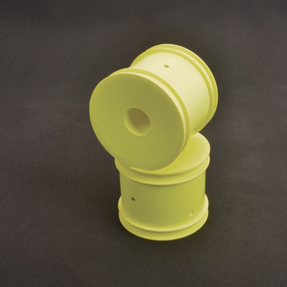 SCHUMACHER U8000 STADIUM TRUCK WHEEL 12mm HEX -YELLOW (2)